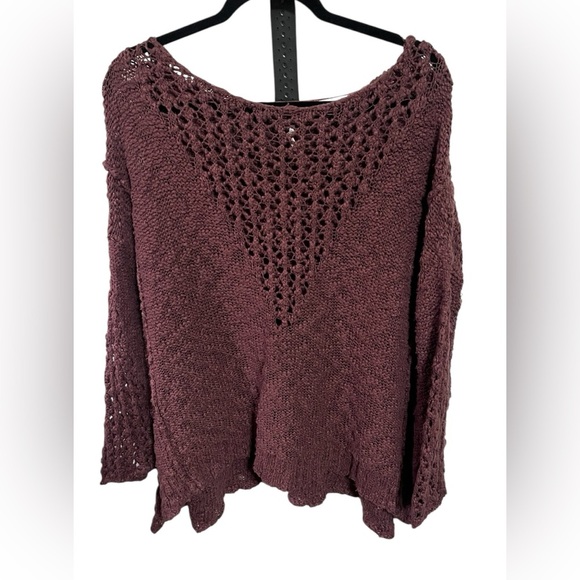 Free People Purple Sweater Sz Oversized XS - Picture 1 of 9